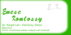 emese komlossy business card