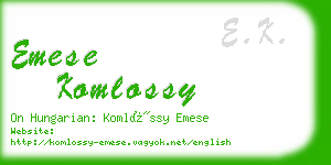 emese komlossy business card